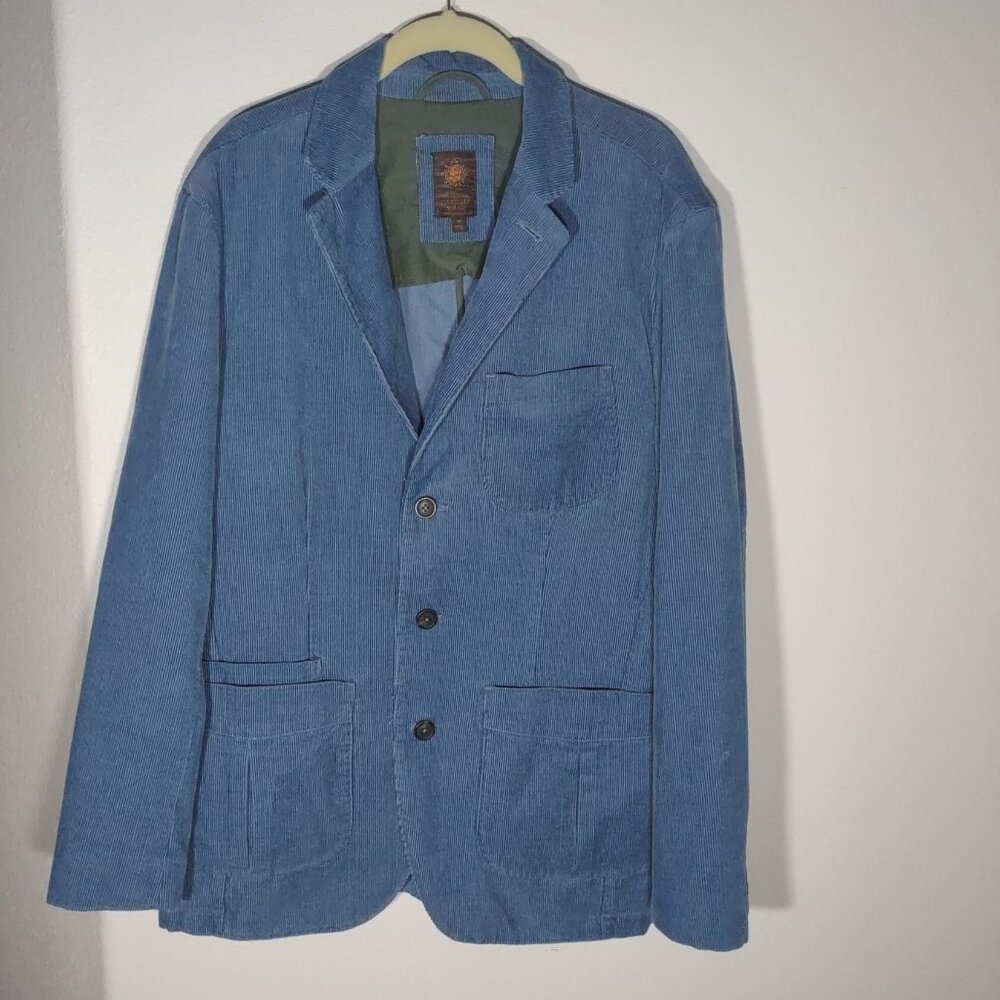 The Territory Ahead Men’s 3 Button Blue Corduroy Blazer Sz. M Cotton